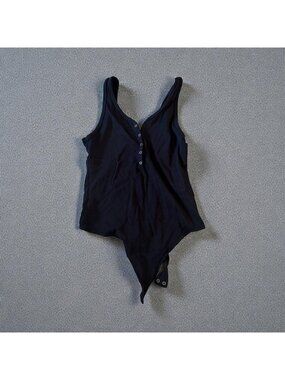ABERCROMBIE & FITCH Soft Collection Black Bodysuit Size L